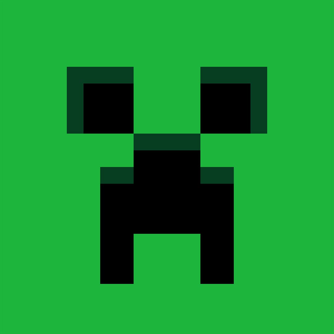 Minecraft Creeper face from the official Minecraft website